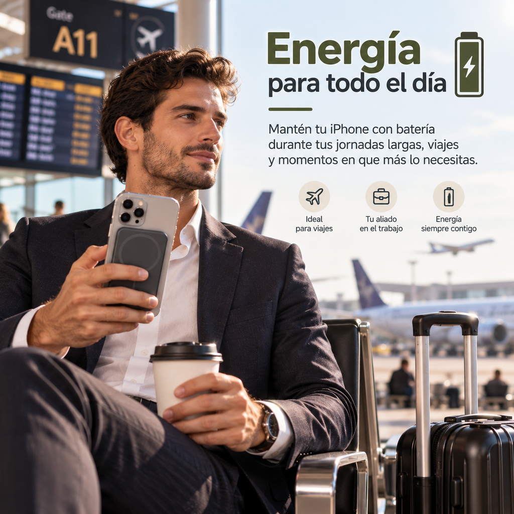 Bateria Externa Iphone Cargador Portatil Magnetico Power Bank Magsafe