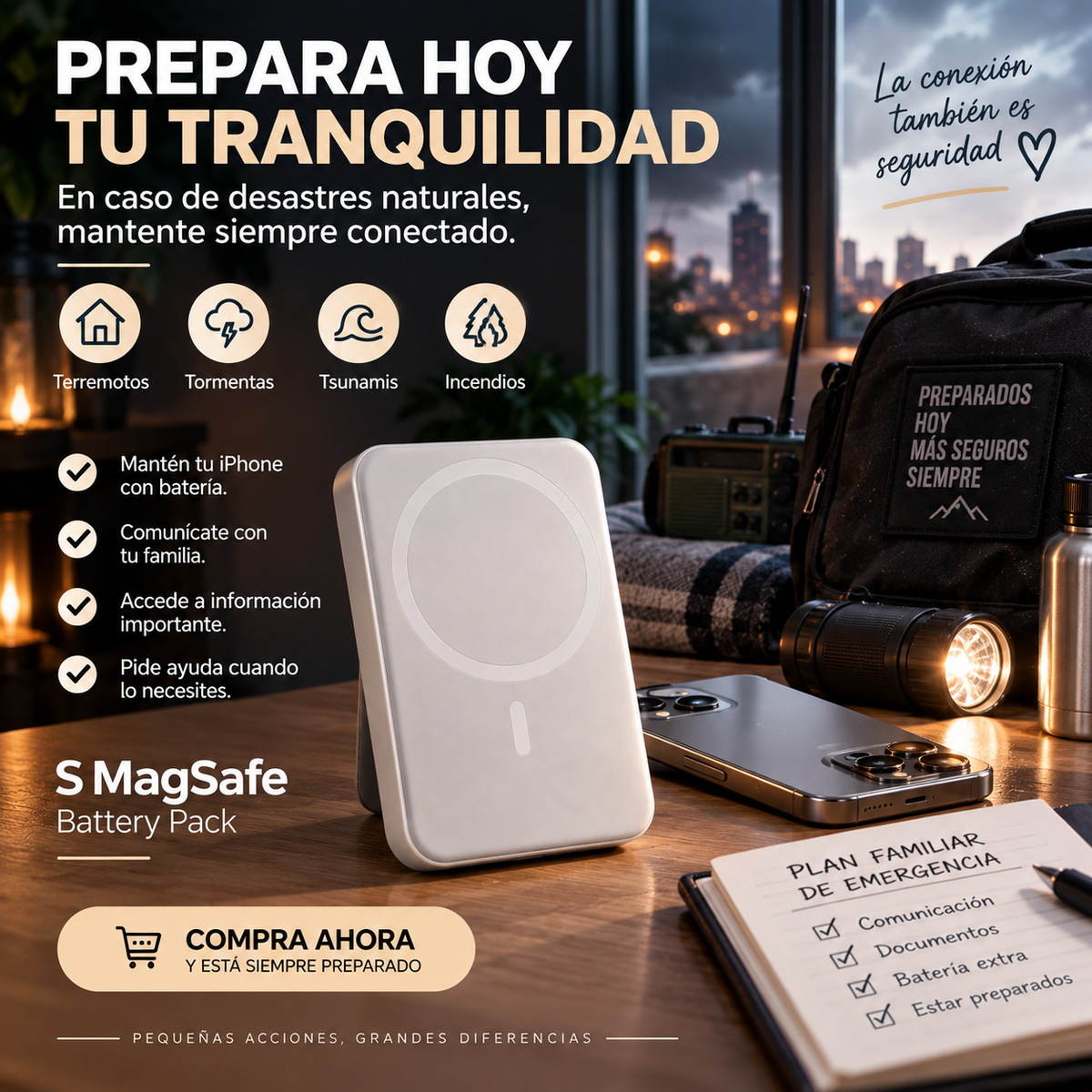 Bateria Externa Iphone Cargador Portatil Magnetico Power Bank Magsafe