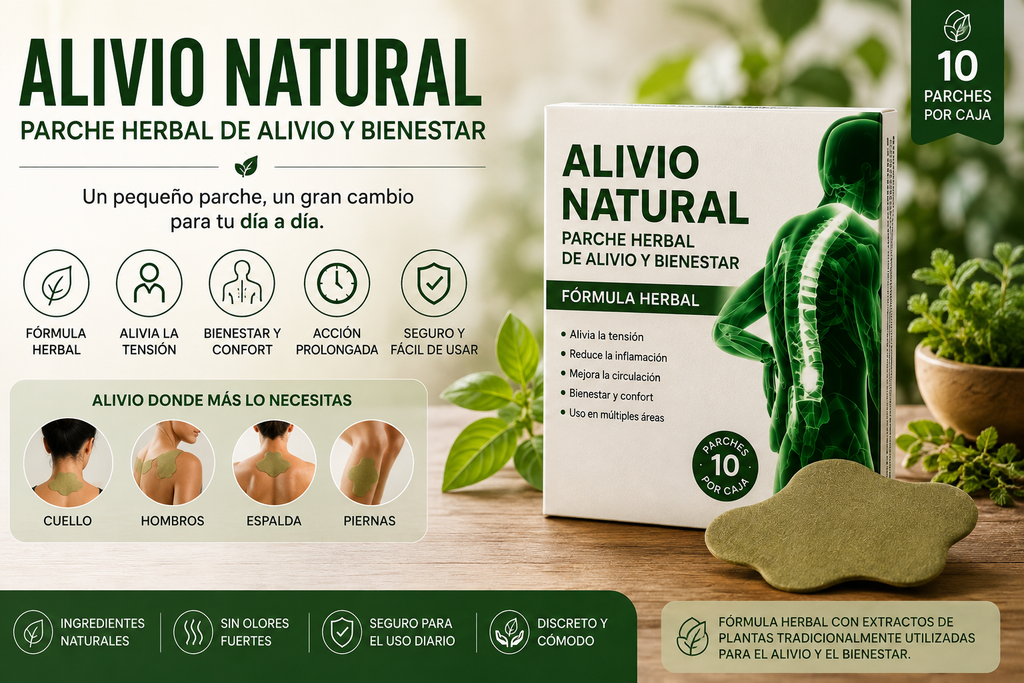 ALIVIANA – Parche Herbal de Alivio Natural (10 Unidades)