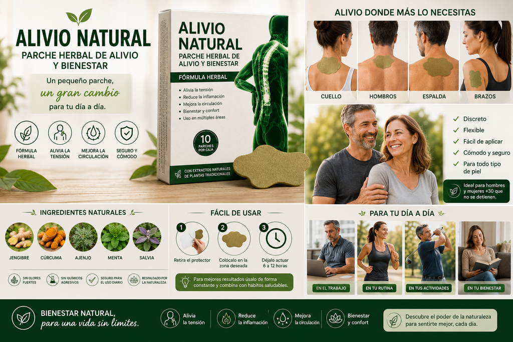 ALIVIANA – Parche Herbal de Alivio Natural (10 Unidades)