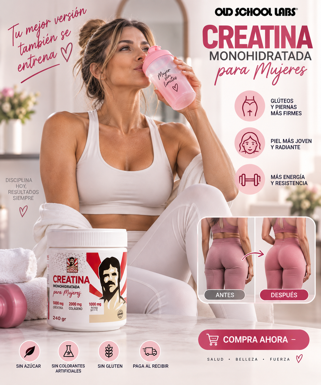 Creatina para Mujeres : Más Fuerza, Potencia el Crecimiento de  Glúteos y Piel Radiante