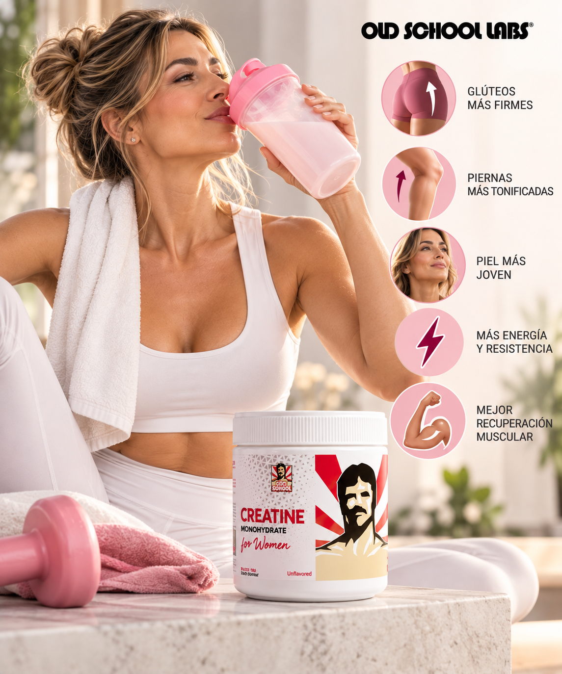 Creatina para Mujeres : Más Fuerza, Potencia el Crecimiento de  Glúteos y Piel Radiante